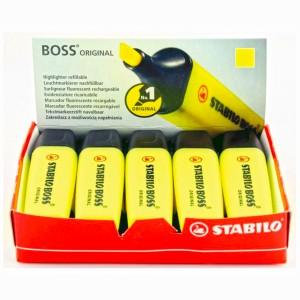 STABILO BOSS ORIGINAL Highlighters, Yellow, Pack of 10