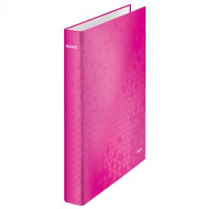 Leitz WOW Ring Binder Laminated, Pink