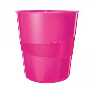 Leitz WOW Waste Bin, Pink