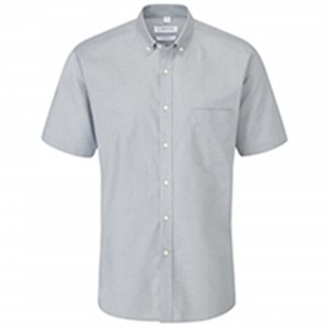 Mens Button Down Shirt, Grey, Short Sleeve