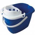 Mop Bucket, 15 litres, Detachable Strainer, Blueabc