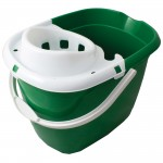 Mop Bucket, 15 litres, Detachable Strainer, Greenabc