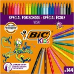 BiC Kids Visa Colouring Felt Tip Pens, Classpack of 144