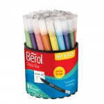 Berol Cololur Fine Pens, Assorted Colours, Tub of 42abc