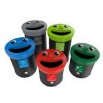 Smiley Face Recycling Bin, 41 litresabc