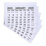 2025 Calendar Tabs, Pack Of 50abc