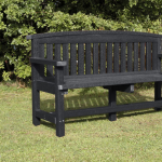 Marmax Traditional 3 Seat Bench, Blackabc