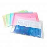 Popper Wallets A4+ Foolscap, Pastel, Pack of 5abc