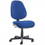 High Back Operator Chair without Arms, Blueabc