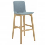 Elite Shell Stool With Wooden Legsabc