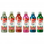 Glitter Paint, Assorted Colours, Pack of 6abc