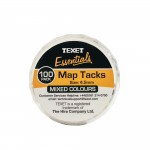 Map Tacks, Pack of 100, Assorted colours