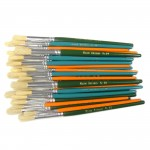 Paint Brushes, Hog Hair, Short, Round, Pack of 30abc