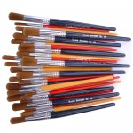 Paint Brushes, Golden Nylon Short Handled, Pack of 30abc