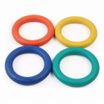 Quoits,  Foam Rubber, Pack of 4, Assorted Colours - Red/Yellow/Blue/Greenabc