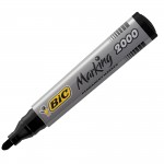 BiC 2000 Marker Pen, Permanent, Bullet Tip, Black