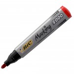 BiC 2000 Marker Pen, Permanent, Bullet Tip, Red