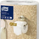 Tork Extra Soft Conventional Toilet Roll Premium, 3 Ply, White, Pack of 4abc