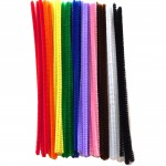 Pipe Cleaners, 150mm Long, Assorted Colours, Pack of 50abc