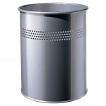 Metal Waste Bin, 14L, Silverabc