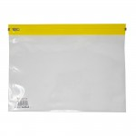 A4 Supazip Polythene Wallet, 325 x 230mm, Pack of 25 - Yellowabc