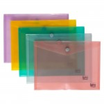 Popper File,Recycled, A5, Pack of 5, Assorted Coloursabc