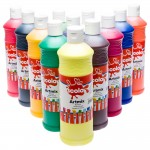 Washable Ready Mixed Paint, 600ml, Pack of 12abc