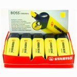 STABILO BOSS ORIGINAL Highlighters, Yellow, Pack of 10abc