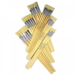 Paint Brushes, Hog Hair, Flat, Long Handled, Pack of 60abc