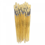 Paint Brushes, Hog Hair, Round, Long Handled, Pack of 30abc