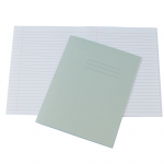 Exercise Books, 229x178mm, 80 Pages, Ruled 8mm Feint and Margin, Grey Covers, Pack of 100abc